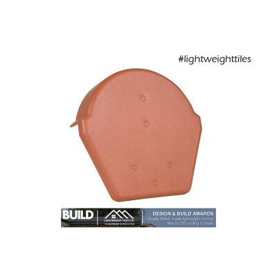 Low Cost Red Plastic roof tiles end cap by Lightweight Tiles