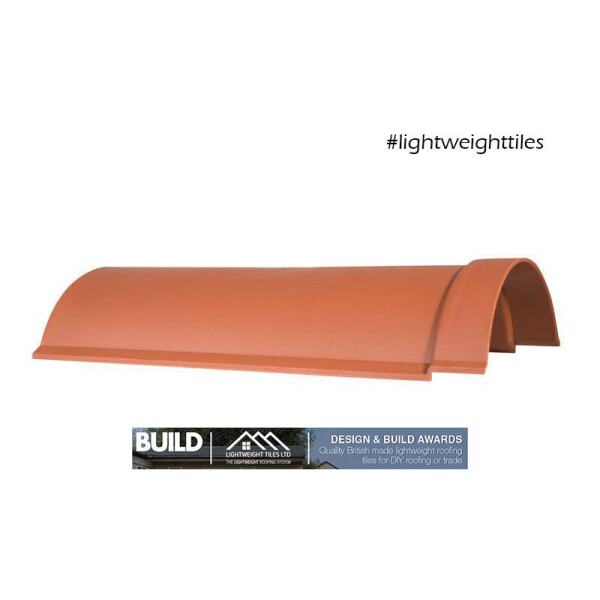 Low Cost Red Plastic Ridge Tiles by Lightweight Tiles 