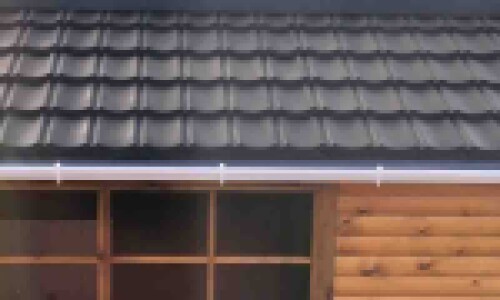 Plastic roof tiles in black | Budget Garden Shed Roof Replacement