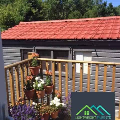 Plastic shed roof replacement tiles in red | By Lightweight Tiles