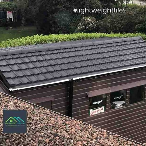 Shed Roof replacement with cheap black Light Roofing Tiles | Lightweight Tiles 