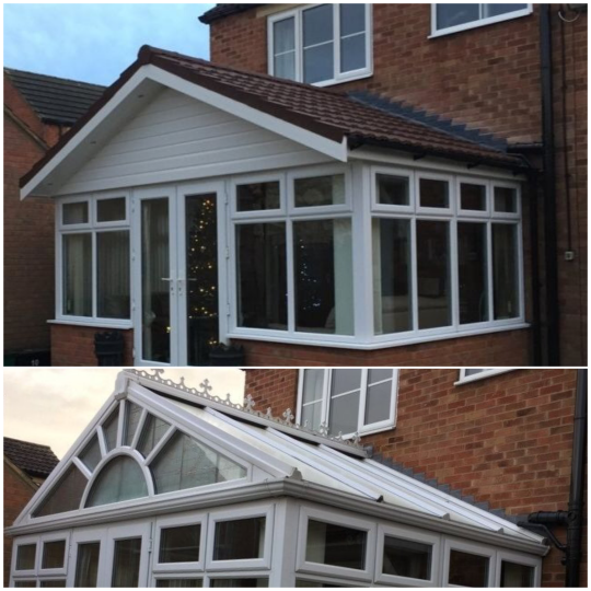 Before and after Brown Gable PD