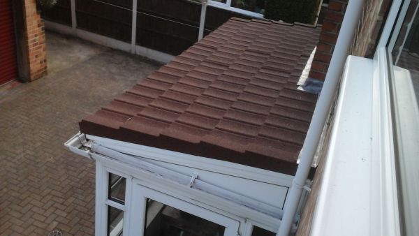 LightWeight Tiled conservatory roof with a low pitch