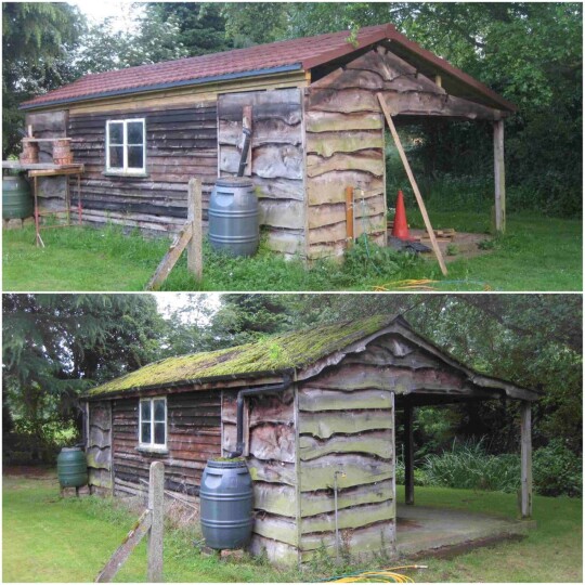 Brown Outbuilding Before After BS 2