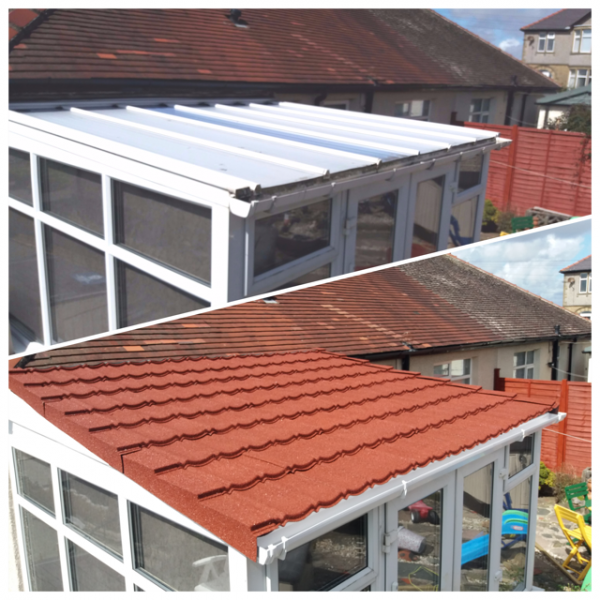 Before and After Tiled Conservatory Roof Conversions 