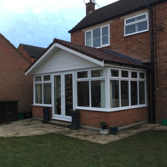 roof conversion of gabled conservatory