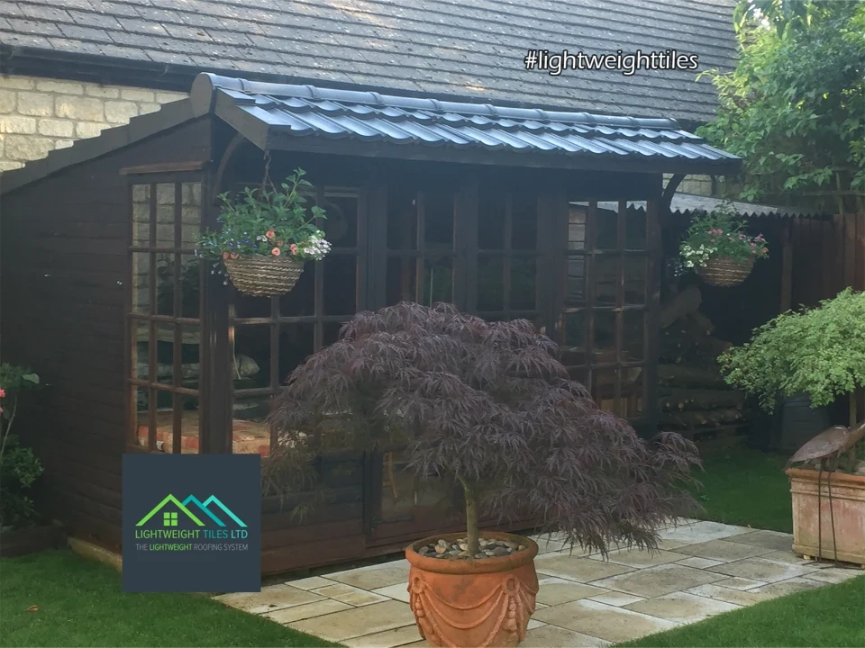 Budget Summerhouse lightweight roof tiles WEB