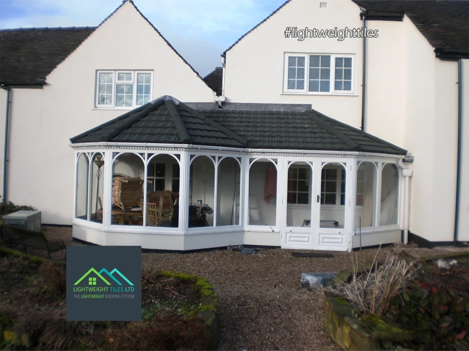 Large conservatory roof with grey tiles 2 WEB